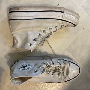 White platform converse